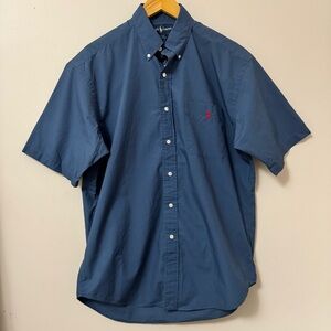 Ralph Lauren (M/L) NWT BLAKE men’s cotton blue oversized button down shirt
